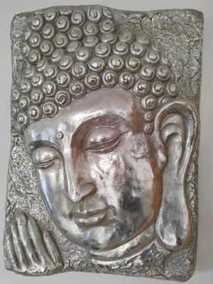 a silver object with a face on it at SITGES WELCOM HOME a summer flat in the heart of the village Sitges in Sitges