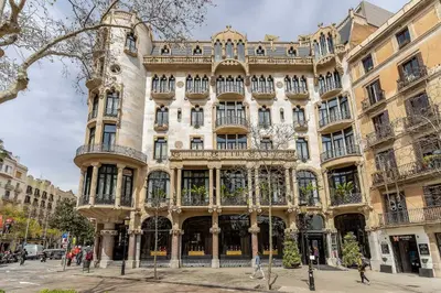 a large building on a street with people walking in front at Canela Homes BARCELONA JARDINETS in Barcelona