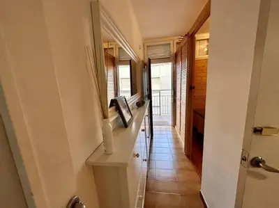 a hallway of a home with a hallway at Preciosas vistas al mar en Castelldefels in Castelldefels