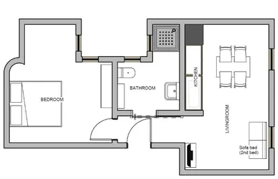 a floor plan of a house at ApartEasy - Lightly, central and quiet apartment in Barcelona