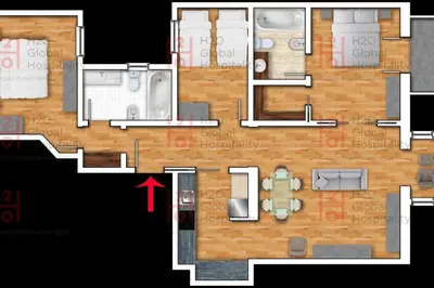 a floor plan of a house at Canela Homes BARCELONA UNIVERSITAT in Barcelona