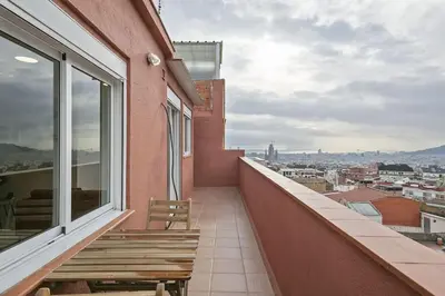 a view of a city with buildings in the background at Alcam Baro SA in Barcelona