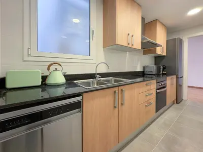 a kitchen with a sink and a dishwasher at Stay U-nique Apartments Putxet in Barcelona