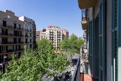 a view of a street in a city with buildings at 2513 - AB Comte dUrgell II-I in Barcelona