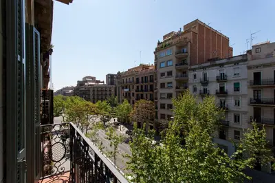a view of a city from a balcony at 2513 - AB Comte dUrgell II-I in Barcelona