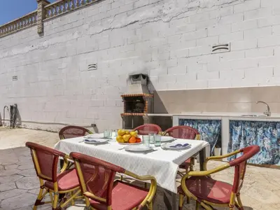 a dining room with a table and chairs at Holiday Home Villa Rosales by Interhome in Gornal