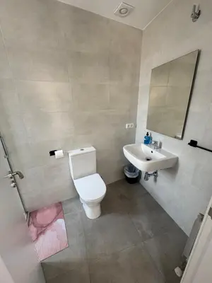 a bathroom with a toilet and a sink at Hostal La Masia in Manresa