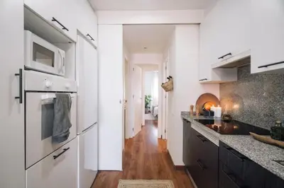 a bathroom with a shower and a sink at Bolia - 2 bedrooms in Eixample Esquerra in Barcelona