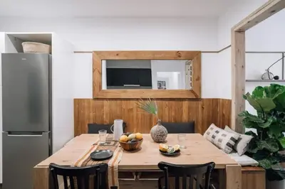 a bedroom with a large bed and a window at Kananga - 3 bedroom in Gracia in Barcelona