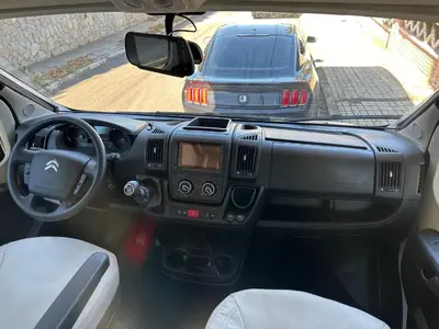 a view of the inside of a car with a car parked at Rent&Road in Caldes de Montbui