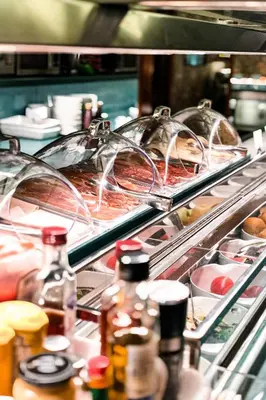 a kitchen filled with lots of different food items at Hotel Continental Barcelona in Barcelona