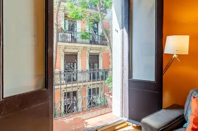 a view of a building from a window at 4179 - AB Verdi Villa de Gracia Apartment in Barcelona