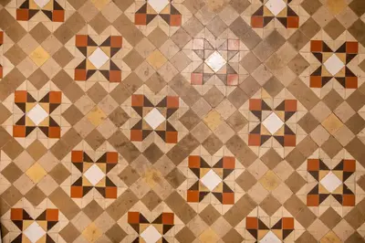 a close up of a quilt with geometric patterns at BP2 - Big apartment for groups in BCN city center HUTB - 77390 in Barcelona