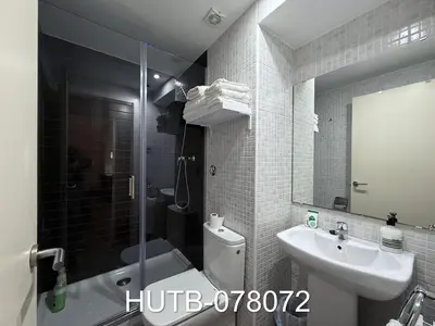 a bathroom with a toilet and a sink and a shower at Palau de la música 12 in Barcelona