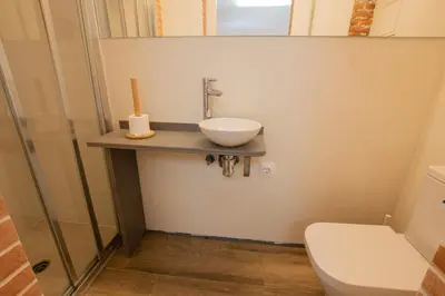 a bathroom with a sink and a toilet at Barcelona Classic Catedral Apartments in Barcelona