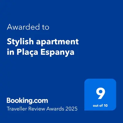 a screenshot of a text box with the embassy appointment in plaza espasy at Stylish apartment in Plaça Espanya in Barcelona