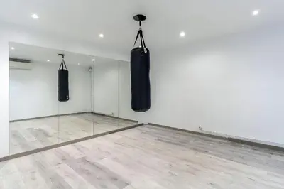 a room with two punching bags hanging on the wall at 4239 - AB Duplex Santa Coloma III in Santa Coloma
