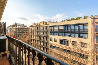 a view from a balcony of a building at Enrique Granados Apartment in Barcelona