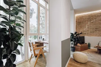a bedroom with a bed with two lamps on a shelf at Aroche - 2 bedrooms in Sant Antoni in Barcelona