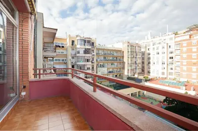 a balcony with a view of some buildings at Canela Homes BARCELONA AUSIAS MARC in Barcelona