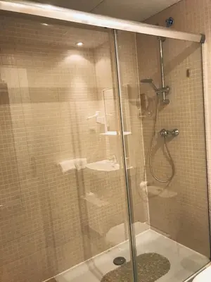 a bathroom with a shower and a sink at The Hotel 592 - Adults Only in Barcelona