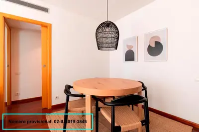 a dining room with a wooden table and chairs at Enjoy Apartments Calle Paris Super Stylish II in Barcelona