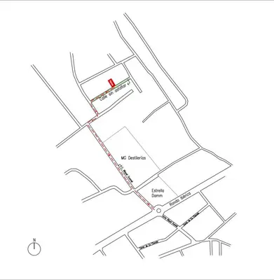 a plan of the proposed site of the new synagogue at CasaKech in Vilanova i la Geltrú