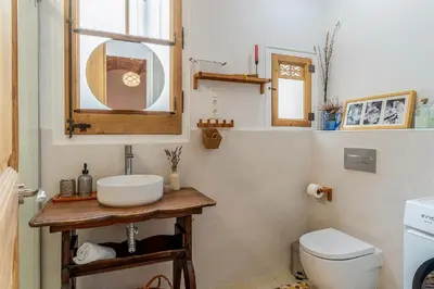 a bathroom with a sink and a toilet at 2088 - AB Sagrada Familia in Barcelona
