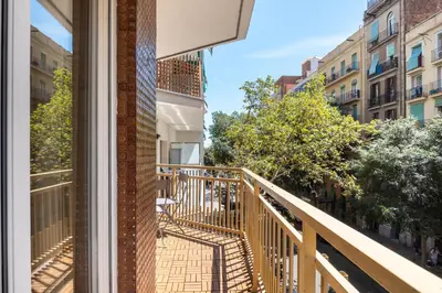 a view from the balcony of a building at Spacious and elegant oasis in the best location, Eixample Barcelona in Barcelona