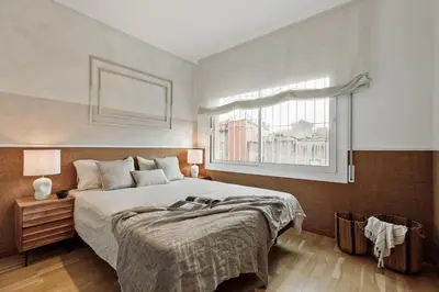 a bathroom with a sink and a toilet at Sabate - 3 bedrooms and office in Sant Gervasi in Barcelona