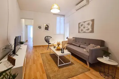 a living room with a couch and a table at 21ARA1085- Fabulous 4BR apartment in Ciutat Vella in Barcelona