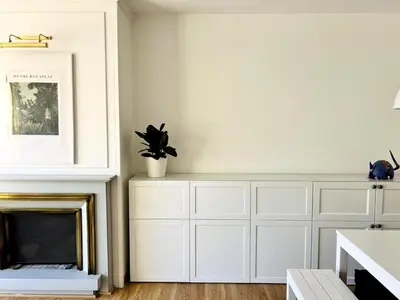 a living room with a couch and a table at Large townhouse in St Cugat in Sant Cugat del Vallès