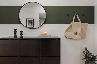 a living room with a couch and a table at Cinar - 2 bedrooms and balcony in Sant Antoni in Barcelona