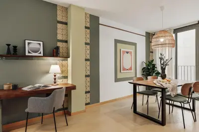 a bedroom with a large bed and a window at Mercan - 2 bedrooms in Sant Pere in Barcelona