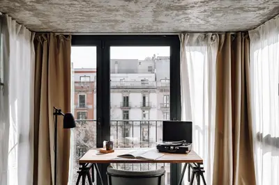 a bathroom with a shower and a toilet and a sink at Viella - 3 bedrooms in Eixample Esquerra in Barcelona