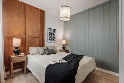a bedroom with a bed with a bowl on it at Iztapa - 4 bedrooms in Eixample Esquerra in Barcelona