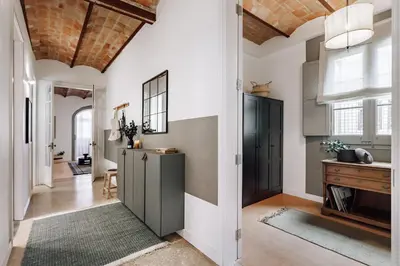 an office with a desk and a window at Balai - 2 bedrooms in Eixample Dreta in Barcelona