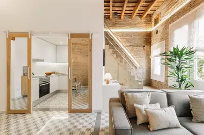 a bathroom with a shower and a toilet and a sink at Maiori - 2 bedrooms and terrace in Sant Gervasi in Barcelona