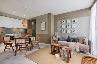 a bedroom with a bed and a mirror and a window at Ohanes - 2 bedrooms in Eixample Esquerra in Barcelona