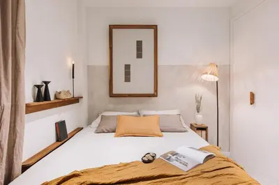 a living room with a couch and a table at Ohanes - 2 bedrooms in Eixample Esquerra in Barcelona