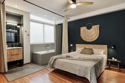 a bathroom with a sink and a shower at Quemu - 2 bedrooms in Eixample Esquerra in Barcelona