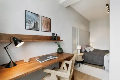 a bathroom with a toilet and a sink and a shower at Furore - 1 bedroom in Eixample Esquerra in Barcelona