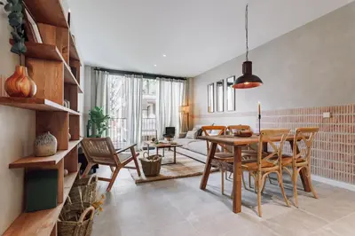a office with a desk and a chair in a room at Cadiar - 2 bedrooms in Eixample Esquerra in Barcelona