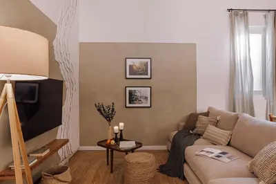 a bathroom with a mirror and a basket at Ejido - 1 bedroom and terrace in Gràcia in Barcelona