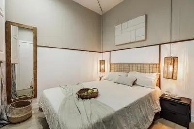 a living room with a table and a couch at Malang - 2 bedrooms with terrace in Gràcia in Barcelona
