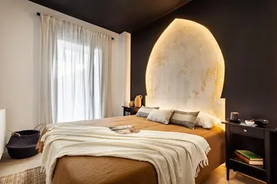 a living room with a couch and a table at Asrir - 2 bedroom, terrace and pool in Poblenou in Barcelona