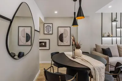 a bathroom with a sink and a toilet and a shower at Basquiat - 2 bedrooms and office in Sant Gervasi in Barcelona