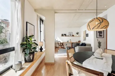 a living room with a couch and a table at Miro - 1 bedroom in El Born in Barcelona