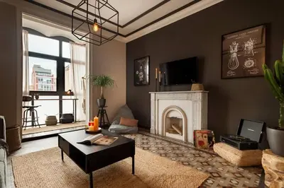 a bathroom with a white sink and a shower at Atacama - 1 bedroom in Eixample Esquerra in Barcelona