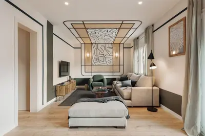 a bedroom with a large bed and a window at Kadikoy - 4 bedrooms and terrace in Sant Gervasi in Barcelona